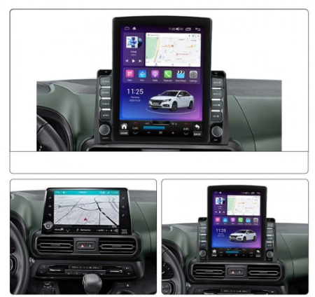 Navigatie Peugeot Partner 2018 - 2024, Ecran TESLA 9.7 inch, 8 GB RAM si 128 GB ROM, Android 15, Slot Sim 4G, Procesor Octa Core, Carplay Wireless si Android auto, Procesor Sunet Digital DSP, [1]