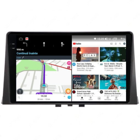 Navigatie Peugeot Partner 2018 - 2024  Rezolutie 2K, Ecran QLED 9.5 inch, 8GB RAM si 128GB ROM, Android, Procesor Octacore, Slot sim 4G, Sunet DSP, Wireless Carplay [4]