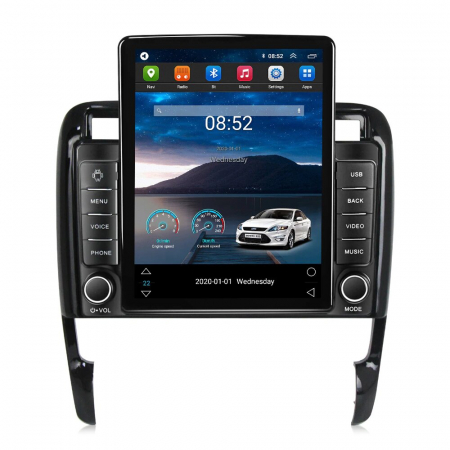Navigatie dedicata Porsche cu Android - Navigatie Porsche Cayenne din 2002-2010, Display TESLA 9.5 inch, 2GB RAM si 32GB ROM, Wireless Carplay si Android Auto, Procesor Octacore, Slot sim 4G, Sunet DSP, Camera Marsarier, Bluetooth, USB, Wi