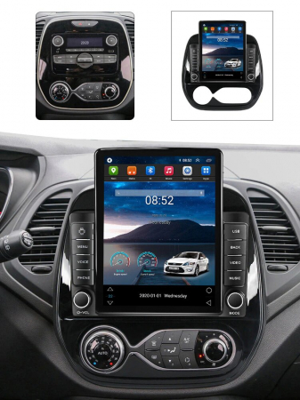 Navigatie Renault Captur din 2016 - 2020, Ecran TESLA 9.7 inch, 4 GB RAM si 64 GB ROM, Slot Sim 4G, Procesor Octa Core, Carplay integrat, Procesor Sunet Digital DSP, Android, Aplicatii, Usb, Wi Fi [1]