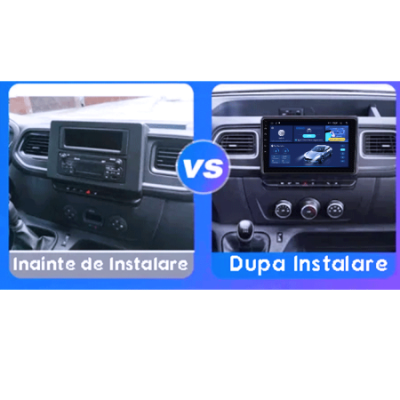 Navigatie Renault Master 2021 8GB RAM si 128GB ROM, Ecran QLED 9 inch, Android 14, Procesor Octacore, Slot sim 4G, Sunet DSP, Wireless Carplay si Android Auto [4]