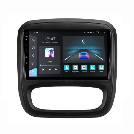 Navigatie dedicata Renault cu Android - Navigatie Renault Trafic 3 din 2014 - 2022 , Rezolutie 2K, Ecran QLED 9.5 inch, 8GB RAM si 128GB ROM, Android, Procesor Octacore, Slot sim 4G, Sunet DSP, Wireless Carplay