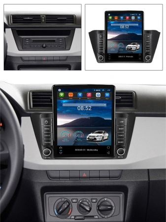 Navigatie Skoda Fabia din 2015-2021, NAVIGPS, Display TESLA 9.5 inch, 2GB RAM si 32GB ROM, Wireless Carplay si Android Auto, Procesor Octacore, Slot sim 4G, Sunet DSP, Camera Marsarier, Bluetooth, USB [2]