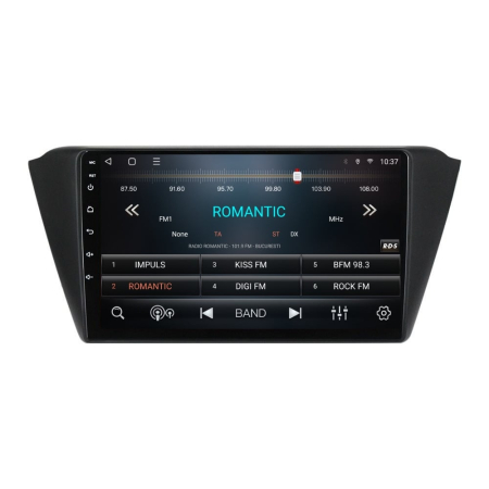 Navigatie Skoda Fabia din 2015-2021, Rezolutie 2K, Display QLED 9.5 inch, 4GB RAM si 64GB ROM, Android, Procesor Octacore, Slot sim 4G, Sunet DSP, Wireless Carplay si Android Auto, Camera Marsarier, U [1]