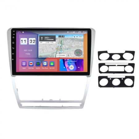 Navigatie Skoda Octavia 2 din 2008 - 2013, Android 14, Wireless Carplay si Android Auto, 2GB RAM si 32GB ROM, Display IPS 10 inch, Camera Marsarier, Internet, Aplicatii, Wi Fi, Usb, Bluetooth [2]