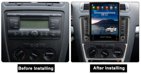 Navigatie Skoda Octavia 2 din 2008 - 2013, Ecran TESLA 9.7 inch, 4 GB RAM si 64 GB ROM, Slot Sim 4G, Procesor Octa Core, Carplay integrat, Procesor Sunet Digital DSP, Android, Aplicatii, Usb [2]