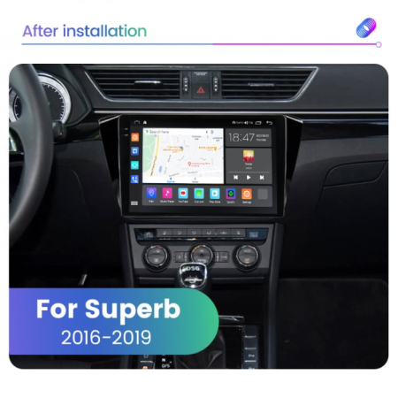 Navigatie Skoda Superb 3 ( 2015 - 2019 ) Android 14, 2GB RAM si 32GB ROM, Display IPS 9 inch, Camera Marsarier, Internet, Aplicatii, Wi Fi, Usb, Bluetooth [3]