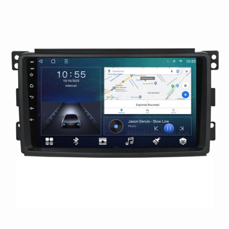 Navigatie Smart din 2006-2010, Android 14 , 4GB RAM, Octacore, Slot Sim 4G, DSP, GPS, Wi-FI, Carplay, Android Auto, USB, Bluetooth, Waze, Touchscreen, 9 inch [4]