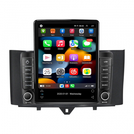 Navigatie dedicata Smart cu Android - Navigatie Smart din 2010 - 2015, Ecran TESLA 9.7 inch, 4 GB RAM si 64 GB ROM, Slot Sim 4G, Procesor Octa Core, Carplay integrat, Procesor Sunet Digital DSP, Android, Aplicatii, Usb, Wi Fi, Bluetooth