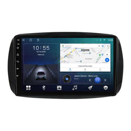 Navigatie Smart Fortwo din 2015-2020 Android 14 , 4GB RAM , Procesor Quad Core , Wireless Carplay si Android auto , Display HD Touchscreen, Wi-Fi , Bluetooth, USB [1]