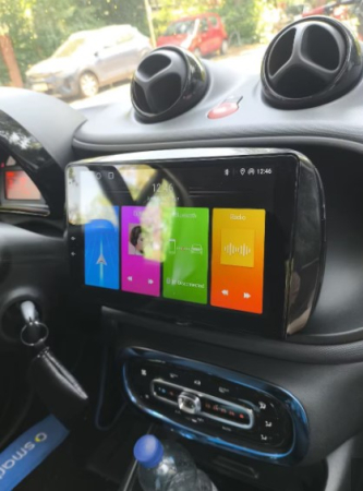 Navigatie Smart Fortwo din 2015-2020, Rezolutie 2K, Ecran QLED 9.5 inch, 8GB RAM si 128GB ROM, Android, Procesor Octacore, Slot sim 4G, Sunet DSP, Wireless Carplay si Android Auto [4]