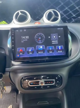 Navigatie Smart Fortwo din 2015-2020, Rezolutie 2K, Ecran QLED 9.5 inch, 8GB RAM si 128GB ROM, Android, Procesor Octacore, Slot sim 4G, Sunet DSP, Wireless Carplay si Android Auto [6]