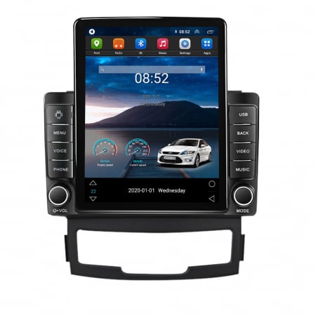 Navigatie Auto cu Android - Navigatie Ssangyong Korando 2010-2013 Ecran TESLA 9.7 inch, 8 GB RAM si 128 GB ROM, Android 15, Slot Sim 4G, Procesor Octa Core, Carplay Wireless si Android auto, Procesor Sunet Digital DSP, Aplic