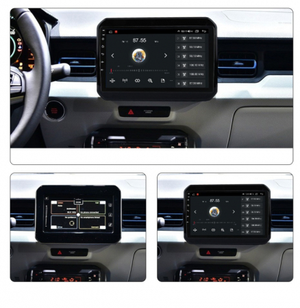 Navigatie Suzuki Ignis din 2016 - 2021, 8GB RAM si 128GB ROM, Ecran QLED 9 inch, Android 14, Procesor Octacore, Slot sim 4G, Sunet DSP, Wireless Carplay si Android Auto, Camera Marsarier [1]