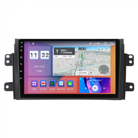 Navigatie Suzuki SX4 din 2006-2014, Android 14, Wireless Carplay si Android Auto, 2GB RAM si 32GB ROM, Display IPS 9 inch, Camera Marsarier, Internet, Aplicatii, Wi Fi, Usb, Bluetooth [2]