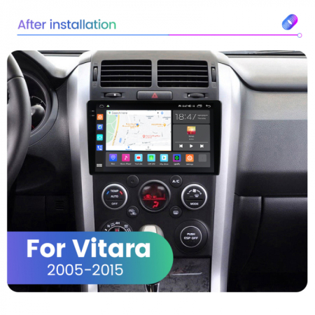 Navigatie Suzuki Vitara ( 2005 - 2015 )  4GB RAM si 64GB ROM, Ecran QLED 9 inch, Android 14, Procesor Octacore, Slot sim 4G, Sunet DSP, Wireless Carplay si Android Auto, Camera Marsarier [4]