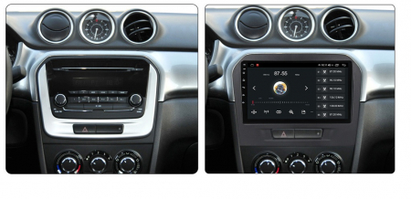 Navigatie Suzuki Vitara din 2014 - 2018, 8GB RAM si 128GB ROM, Ecran QLED 9 inch, Android 14, Procesor Octacore, Slot sim 4G, Sunet DSP, Wireless Carplay si Android Auto, Camera Marsarier [1]
