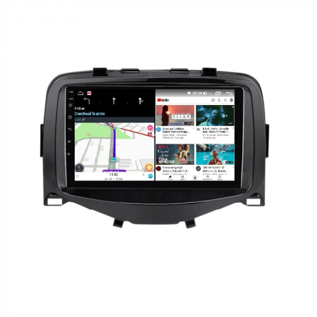 Navigatie TOYOTA AYGO ,2014 - 2021, Rezolutie 2K, Display QLED 9.5 inch, 4GB RAM si 64GB ROM, Android, Procesor Octacore, Slot sim 4G, Sunet DSP, Wireless Carplay si Android Auto, Camera Marsa [1]