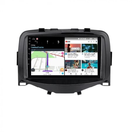 Navigatie TOYOTA AYGO ,2014 - 2021, Rezolutie 2K, Ecran QLED 9.5 inch, 8GB RAM si 128GB ROM, Android, Procesor Octacore, Slot sim 4G, Sunet DSP, Wireless Carplay [1]