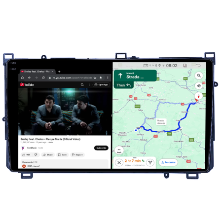 Navigatie Toyota Corolla 11 Auris E180 , 2017 - 2018 Android 15,4GB RAM si 64GB ROM, Ecran QLED 9 inch, Android 14, Procesor Octacore, Slot sim 4G, Sunet DSP, Wireless Carplay si Android Auto [4]