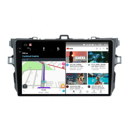Navigatie Toyota Corolla 2006 - 2013 Navigatie Fiat 500 , 2016 - 2019 Rezolutie 2K, Display QLED 9.5 inch, 4GB RAM si 64GB ROM, Android, Procesor Octacore, Slot sim 4G, Sunet DSP, Wireless Carplay si  [3]