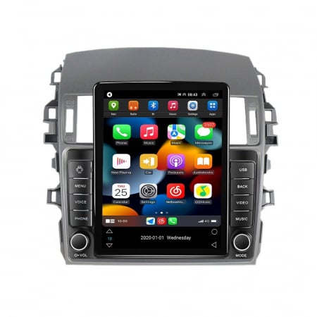 Navigatie Toyota Corolla din 2006 - 2013, Ecran TESLA 9.7 inch, 4 GB RAM si 64 GB ROM, Slot Sim 4G, Procesor Octa Core, Carplay integrat, Procesor Sunet Digital DSP, Android, Aplicatii, Usb, Wi Fi, Bl [1]