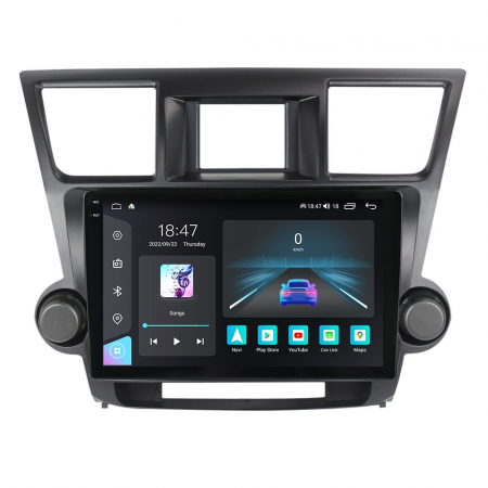 Highlander  (2009 - 2014) - Navigatie Toyota Highlander din 2007-2013, Rezolutie 2K, Display QLED 9.5 inch, 4GB RAM si 64GB ROM, Android, Procesor Octacore, Slot sim 4G, Sunet DSP, Wireless Carplay si Android Auto, Camera Marsar
