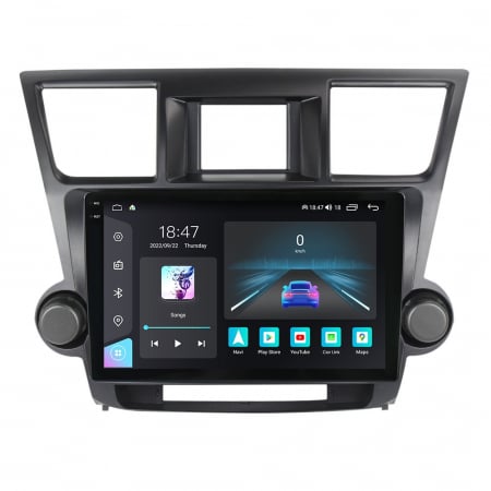 Highlander  (2009 - 2014) - Navigatie Toyota Highlander din 2007-2013, Rezolutie 2K, Ecran QLED 9.5 inch, 8GB RAM si 128GB ROM, Android, Procesor Octacore, Slot sim 4G, Sunet DSP, Wireless Carplay