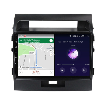 Navigatie Toyota Land Cruiser 200 din 2015-2018, Rezolutie 2K, Ecran QLED 9.5 inch, 8GB RAM si 128GB ROM, Android, Procesor Octacore, Slot sim 4G, Sunet DSP, Wireless Carplay si Android Auto [3]