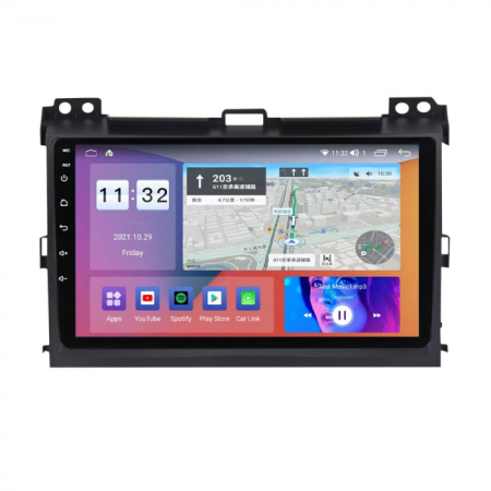 Navigatie Toyota Land Cruiser J120 Prado din 2003 - 2009, 8GB RAM si 128GB ROM, Ecran QLED 9 inch, Android 14, Procesor Octacore, Slot sim 4G, Sunet DSP, Wireless Carplay si Android Auto, Camera Marsa [1]