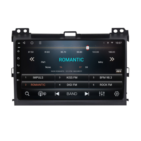 Navigatie Toyota Land Cruiser Prado din 2002-2009, Rezolutie 2K, Display QLED 9.5 inch, 4GB RAM si 64GB ROM, Android, Procesor Octacore, Slot sim 4G, Sunet DSP, Wireless Carplay si Android Auto, Camer [2]