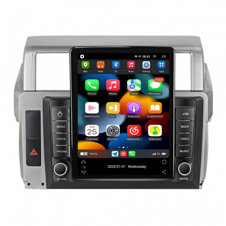 TOYOTA - Navigatie Auto Android Toyota Land Cruiser Prado din 2014 - 2020, Ecran TESLA 9.7 inch, 4 GB RAM si 64 GB ROM, Slot Sim 4G, Procesor Octa Core, Carplay integrat, Procesor Sunet Digital DSP, Android, Aplicatii, Usb
