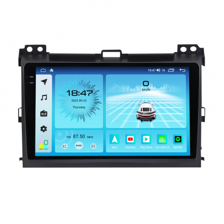 Navigatie Toyota Land Cruiser Prado J120 din 2003-2009, Rezolutie 2K, Ecran QLED 9.5 inch, 8GB RAM si 128GB ROM, Android, Procesor Octacore, Slot sim 4G, Sunet DSP, Wireless Carplay [1]