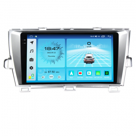 Navigatie Toyota Prius din 2009-2015, Rezolutie 2K, Display QLED 9.5 inch, 4GB RAM si 64GB ROM, Android, Procesor Octacore, Slot sim 4G, Sunet DSP, Wireless Carplay si Android Auto, Camera Marsarier, [2]
