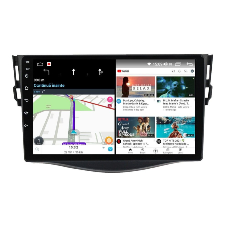 Navigatie Toyota RAV 4 din 2005-2013, Android 14, Wireless Carplay si Android Auto,2GB RAM si 32GB ROM, Display IPS 9 inch, Camera Marsarier, Internet, Aplicatii, Wi Fi, Usb, Bluetooth [1]