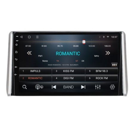 Navigatie Toyota Rav 4 din 2018-2022, Rezolutie 2K, Display QLED 9.5 inch, 4GB RAM si 64GB ROM, Android, Procesor Octacore, Slot sim 4G, Sunet DSP, Wireless Carplay si Android Auto, Camera Marsarier, [1]