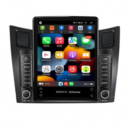 Navigatie Toyota Yaris din 2005-2012, Display TESLA 9.5 inch, 2GB RAM si 32GB ROM, Wireless Carplay si Android Auto, Procesor Octacore, Slot sim 4G, Sunet DSP, Camera Marsarier, Bluetooth, USB, Wi Fi, [1]