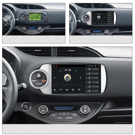 Navigatie Toyota Yaris din 2010 - 2018, 8GB RAM si 128GB ROM, Ecran QLED 9 inch, Android 14, Procesor Octacore, Slot sim 4G, Sunet DSP, Wireless Carplay si Android Auto, Camera Marsarier [1]