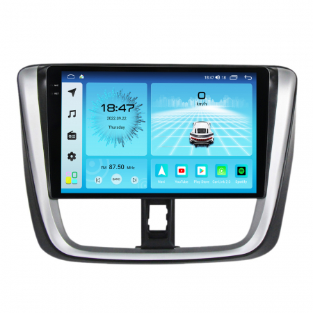 Navigatie Toyota Yaris din 2016-2019, Rezolutie 2K, Display QLED 9.5 inch, 4GB RAM si 64GB ROM, Android, Procesor Octacore, Slot sim 4G, Sunet DSP, Wireless Carplay si Android Auto, Camera Marsarier, [3]