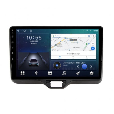 Yaris P21 2020 - 2024 - Navigatie Toyota Yaris P21 2020 - 2024 Android 14, 2GB RAM si 32GB ROM, Display IPS 9 inch, Camera Marsarier, Internet, Aplicatii, Wi Fi, Usb, Bluetooth
