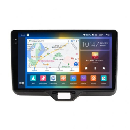 Navigatie Toyota Yaris P21 2020 - 2024 Rezolutie 2K, Ecran QLED 9.5 inch, 8GB RAM si 128GB ROM, Android, Procesor Octacore, Slot sim 4G, Sunet DSP, Wireless Carplay [2]