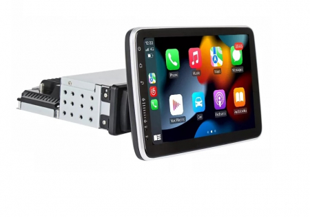 Navigatie Universala Auto - Navigatie Universala 1DIN cu display 9 inch, Android 14, 4GB RAM si 64GB ROM, Wireless Carplay si Android Auto, Procesor Octacore, Slot sim 4G, Sunet DSP, Camera Marsarier, Bluetooth, USB, Wi Fi, Radi