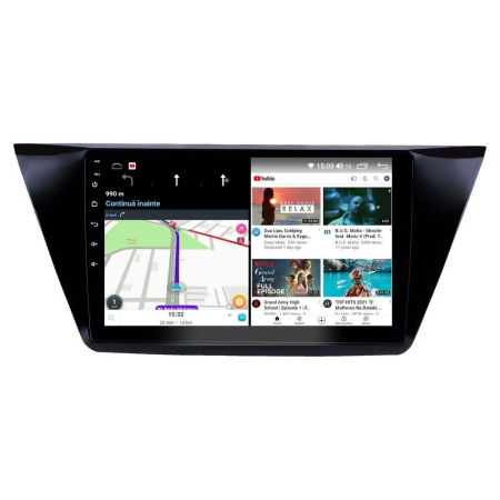 Navigatie Volkswagen Tiguan din 2016 - 2023 , 8GB RAM si 128GB ROM, Ecran QLED 10 inch, Android 14, Procesor Octacore, Slot sim 4G, Sunet DSP, Wireless Carplay si Android Auto, Camera Marsarier [1]