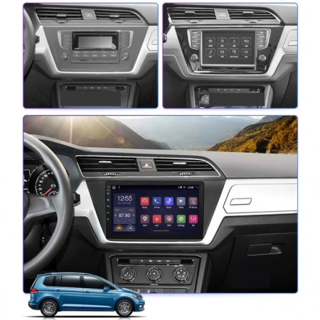 Navigatie Volkswagen Touran din 2015 - 2019, 8GB RAM si 128GB ROM, Ecran QLED 9 inch, Android 14, Procesor Octacore, Slot sim 4G, Sunet DSP, Wireless Carplay si Android Auto, Camera Marsarier [1]