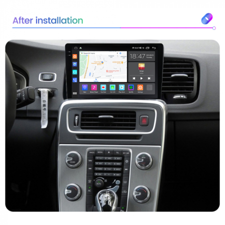 Navigatie Volvo S60 V60 din 2011-2020, Android 14, Wireless Carplay si Android Auto, 2GB RAM si 32GB ROM, Display IPS 9 inch, Camera Marsarier, Internet, Aplicatii, Wi Fi, Usb, Bluetooth [4]