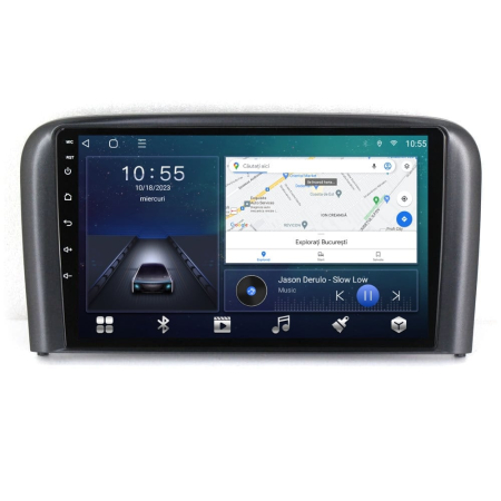 Navigatie dedicata Volvo cu Android - Navigatie Volvo S80 din 1998-2006, Rezolutie 2K, Display QLED 9.5 inch, 4GB RAM si 64GB ROM, Android, Procesor Octacore, Slot sim 4G, Sunet DSP, Wireless Carplay si Android Auto, Camera Marsarier, USB