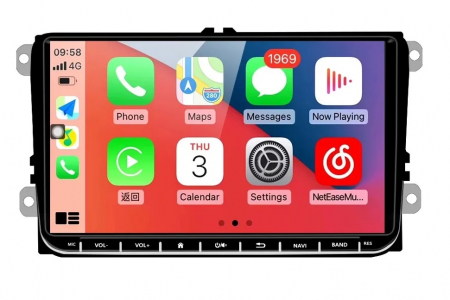 Navigatie VV Golf Passat Tiguan Jetta Polo Touran Caddy , Ecran 9 inch IPS , Android 13 , Carplay , 2GB RAM si 32GB ROM [6]
