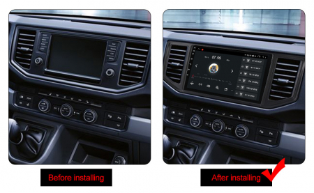 Navigatie VW Crafter din 2017- 2021, 4GB RAM si 64GB ROM, Ecran QLED 9 inch, Android 14, Procesor Octacore, Slot sim 4G, Sunet DSP, Wireless Carplay si Android Auto, Camera Marsarier [2]