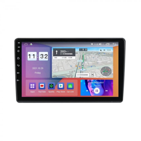 Navigatie VW Passat B5 Bora Polo Golf 4 Skoda Octavia 1 Fabia Superb, Rezolutie 2K, Display QLED 9.5 inch, 4GB RAM si 64GB ROM, Android, Procesor Octacore, Slot sim 4G, Sunet DSP, Wireless Carplay si [1]