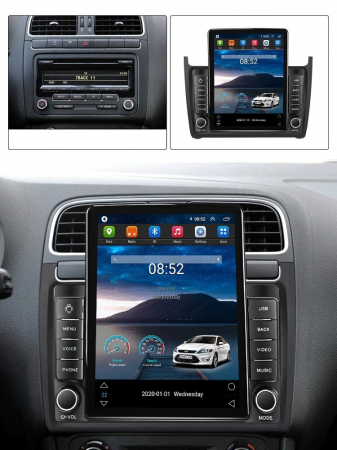 Navigatie VW Polo din 2009 - 2017, Ecran TESLA 9.7 inch, 4 GB RAM si 64 GB ROM, Slot Sim 4G, Procesor Octa Core, Carplay integrat, Procesor Sunet Digital DSP, Android, Aplicatii, Usb, Wi Fi [1]